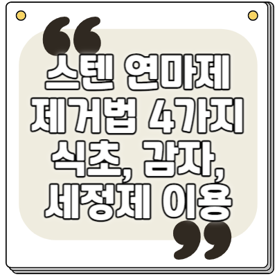 스텐 연마제 제거 방법